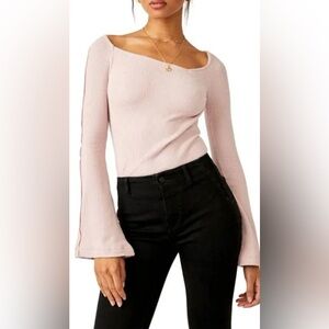 Free People On A Cloud Long Sleeve Bodysuit